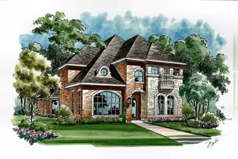 image of large traditional house plan 5344